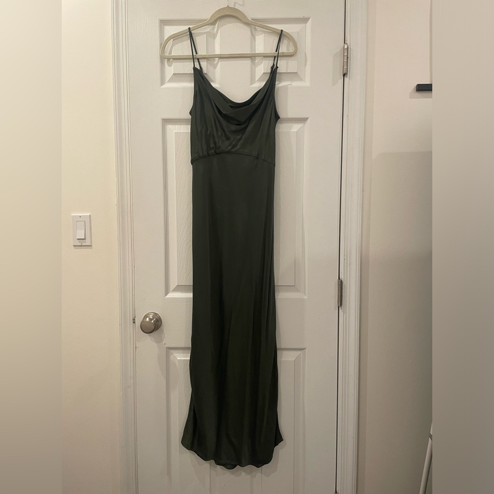 Anthropologie midi cowl neck bridesmaids dress